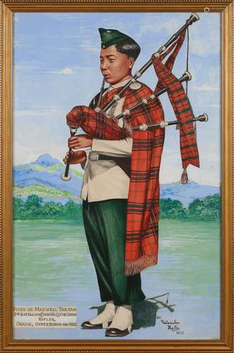 Maung Su Yatanabon - 'Piper in Maxwell Tartan