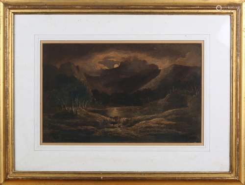 Circle of Abraham Pether - Moonlit River Landscape