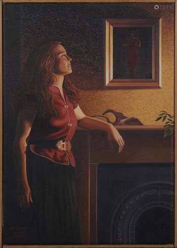 Frederick Phillips - 'Soliloquy' (Woman beside a Fireplace)