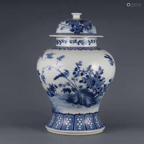 Blue and white general pot