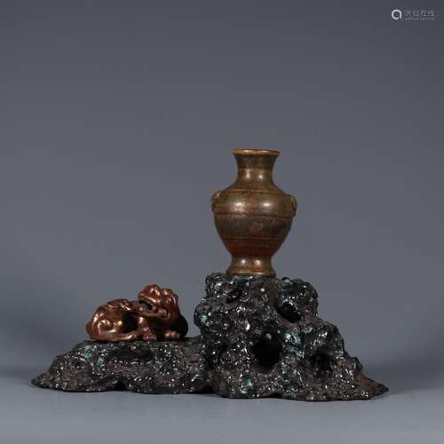 Bronze colored auspicious animal ornaments