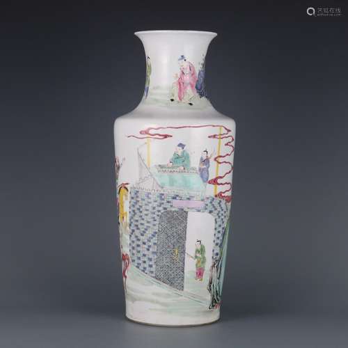 Pastel figure vase