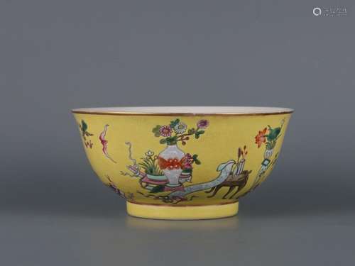 Pastel gambling ancient pattern bowl