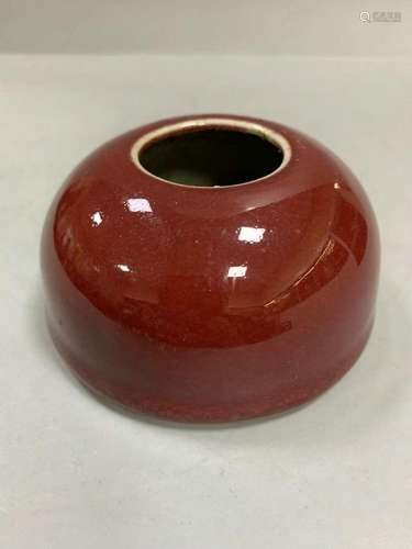 Clear red glaze bowl