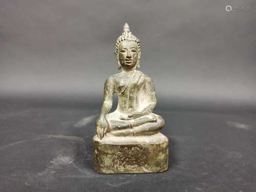 Bouddha en bronzeThaïlande, XVIII-XIXeH. 12 cm