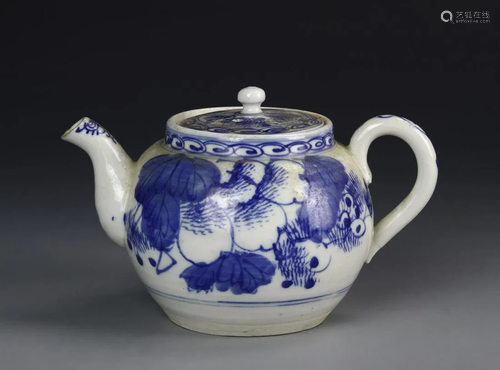 Chinese Blue And White Teapot