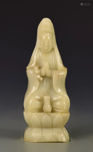 Chinese Jade Kuan Yin Statue