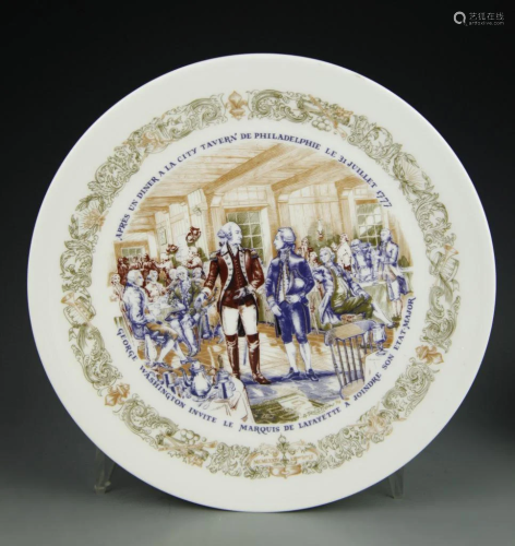 Lafayette Legacy Collection Plate With Document