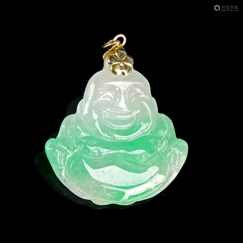 Chinese Jadeite Buddha Pendant