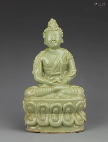 Chinese Celadon Glazed Buddha