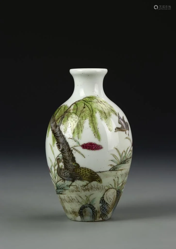 Two Chinese Famille Rose Vase