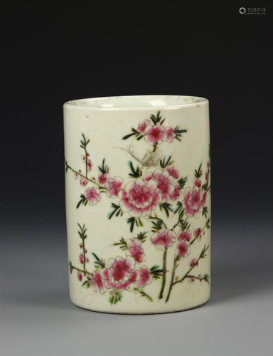 Chinese Famille Rose Brush Pot