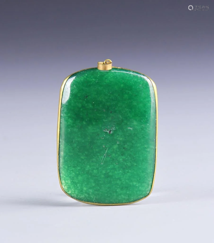 Chinese Jadeite and Silver Pendant