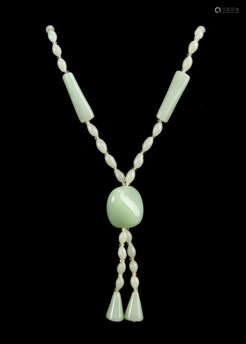 Chinese Jade Stone Necklace