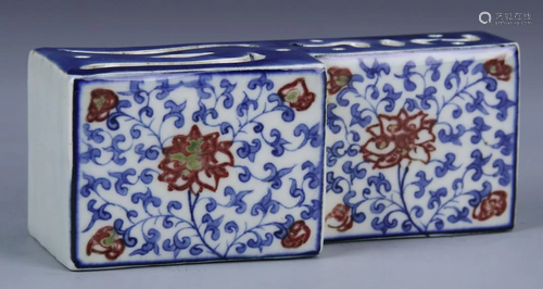 Chinese Blue And White Ink Box