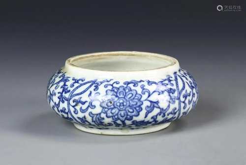 Chinese Blue And White Brush Washer