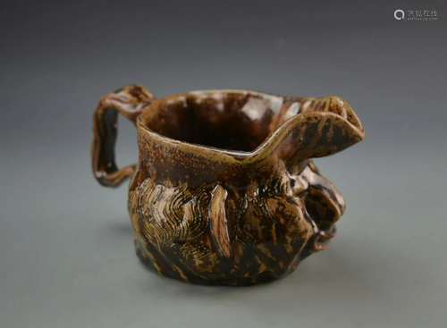 Art Pottery Mug, Signed Kati