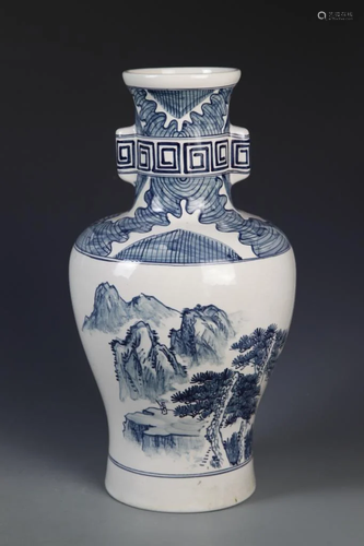 Chinese Blue and White Art Vase