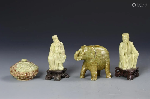 Chinese Four Soapstone items