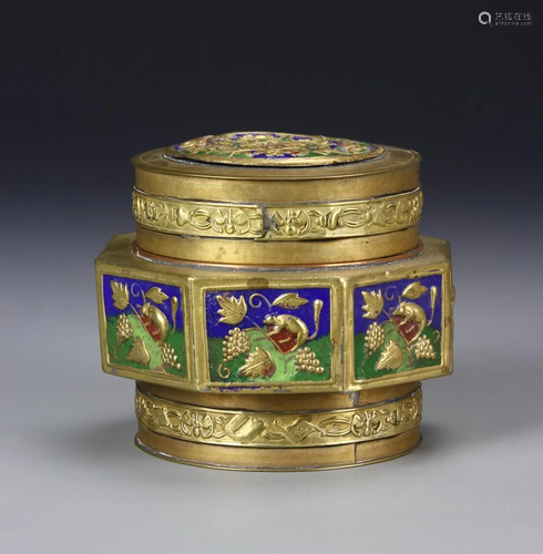 Chinese Cloisonne Box With Lid