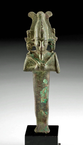 Egyptian Bronze Figure Osiris w/ Atef Crown
