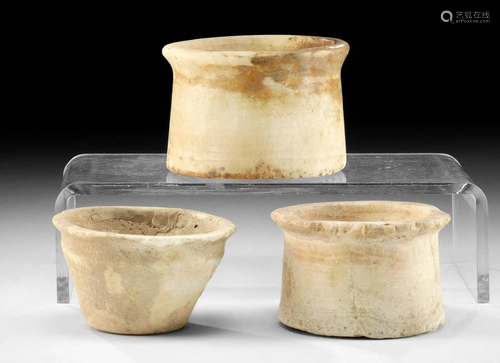 3 Bactrian Alabaster Jars