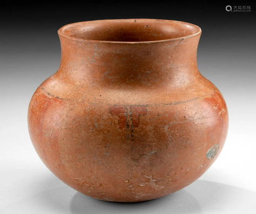 Maya Polychrome Jar w/ Geometric Motifs