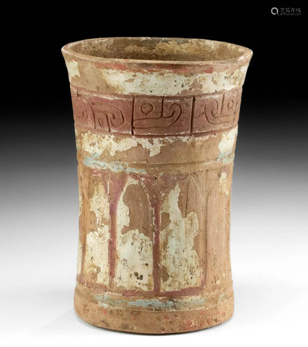 Maya Cylinder, Liberal Remains Stucco / Pigment