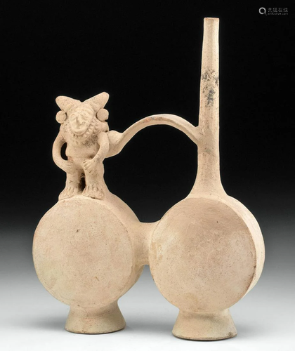 Chancay Whistling Vessel w/ Figure, ex-Museum