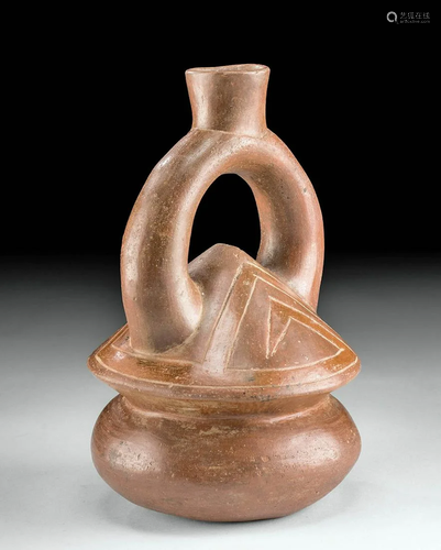 Chavin Pottery Stirrup Vessel - Chosa Form