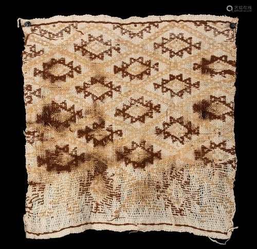 Chimu / Inca Textile Panel Fragment w/ Geometrics