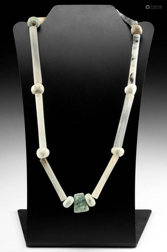 Tairona Chalcedony & Greenstone Bead Necklace