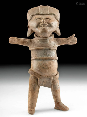 Veracruz Pottery Standing Sonriente Whistle Figure