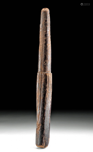 Late 19th C. Fijian Wood Tapa Beater