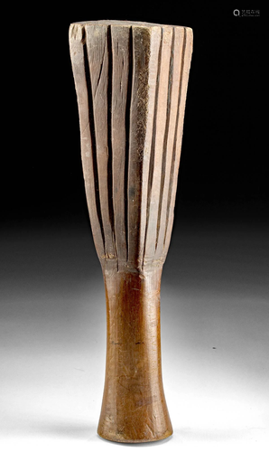 Superb Early 20th C. Polynesian Wood Tapa Beater