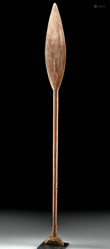 Early 20th C. Solomon Islands Palmwood Canoe Paddle