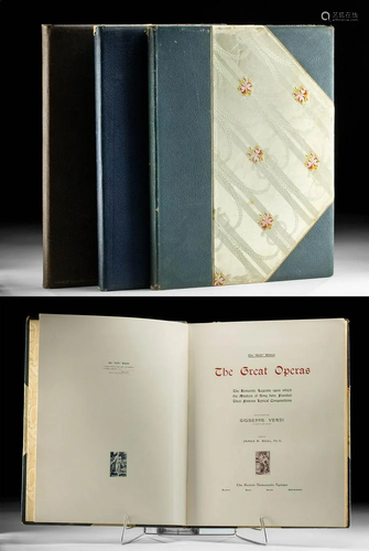 1899 The Great Operas, Verdi Edition Books, 3 Volumes