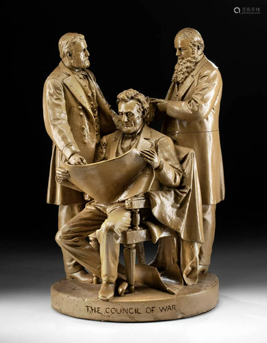 John Rogers Sculpture - Council of War ca. 1868