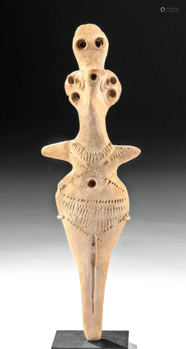 Syro-Hittite Pottery Standing Astarte Figure