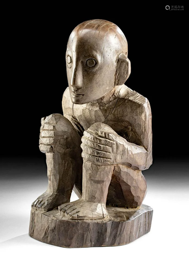 20th C. Filipino Ifugao Wood Bulul Guardian Figure