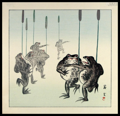 Yamamoto SHOUN (1870 - 1965): Parading Frogs