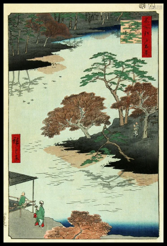 Utagawa HIROSHIGE I (1797-1858): Inside Akiba Shrine, Ukeji