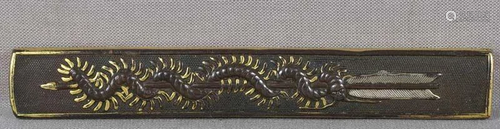 19c Japanese sword KOZUKA arrow & CENTIPEDE