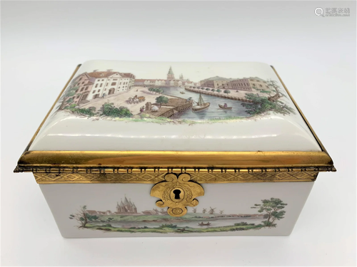 Royal Copenhagen Topographical Sugar Box 1905