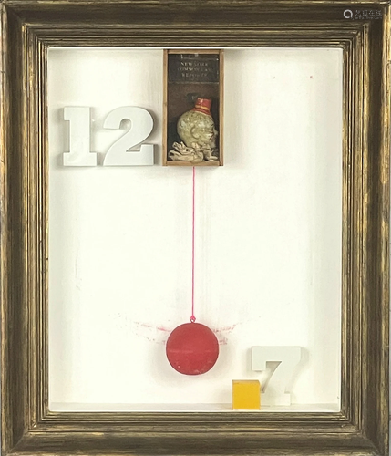 Leo Kaplan Mixed Media Assemblage "Red Ball"