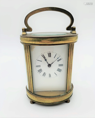 Antique French Oval Carriage Clock