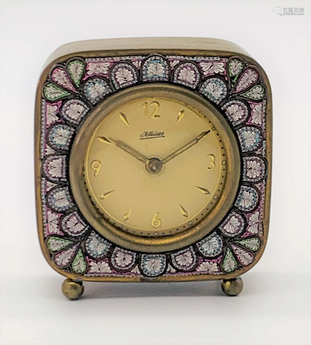 Antique Miniature Micromosaic Kaiser Clock