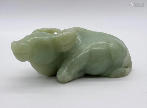 Antique Chinese Jade Recumbent Buffalo