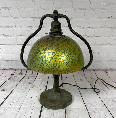 Antique Handel Harp Table Lamp