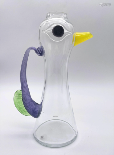 Kjell Engman Kosta Boda Glass Fenix Pitcher